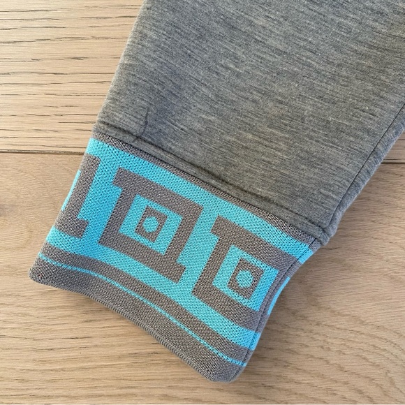 Versace Gray Scuba Bomber Jacket with Turquoise Trim Sz XL - Picture 3 of 13